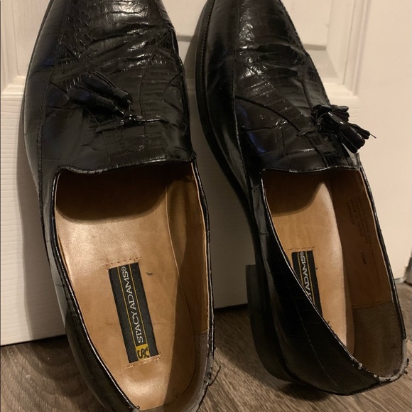 Stacy Adams Mens Alba Shoe,Size 10, Black, Drop Tassel Loafer, Great Condition - Picture 11 of 13